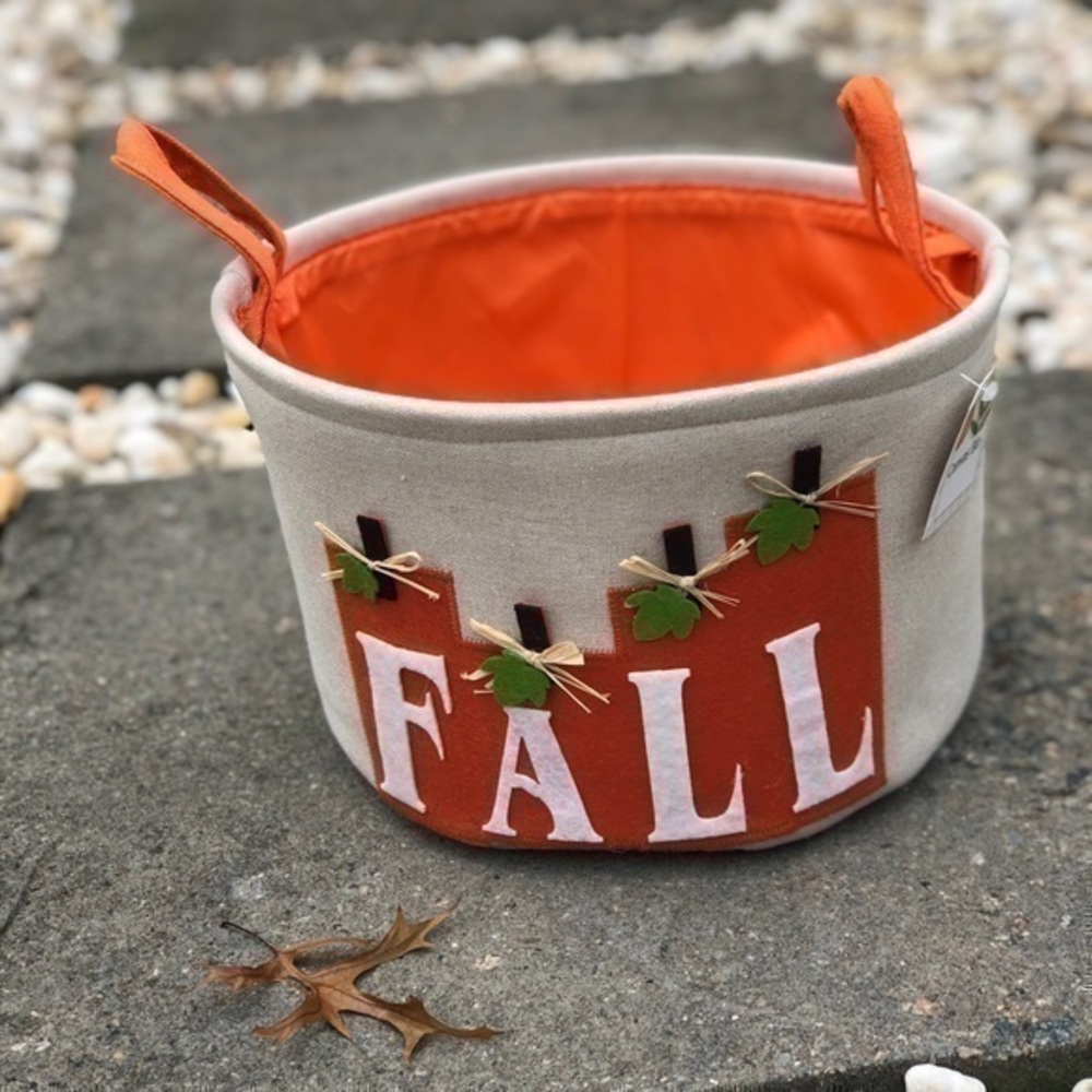 Canvas storage bin autumn/Fall design